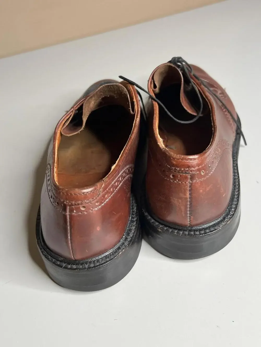 L.L.Bean‎ Shoes Mens 9.5 Brown Leather Derby Oxford Dress Lace Up 55061J